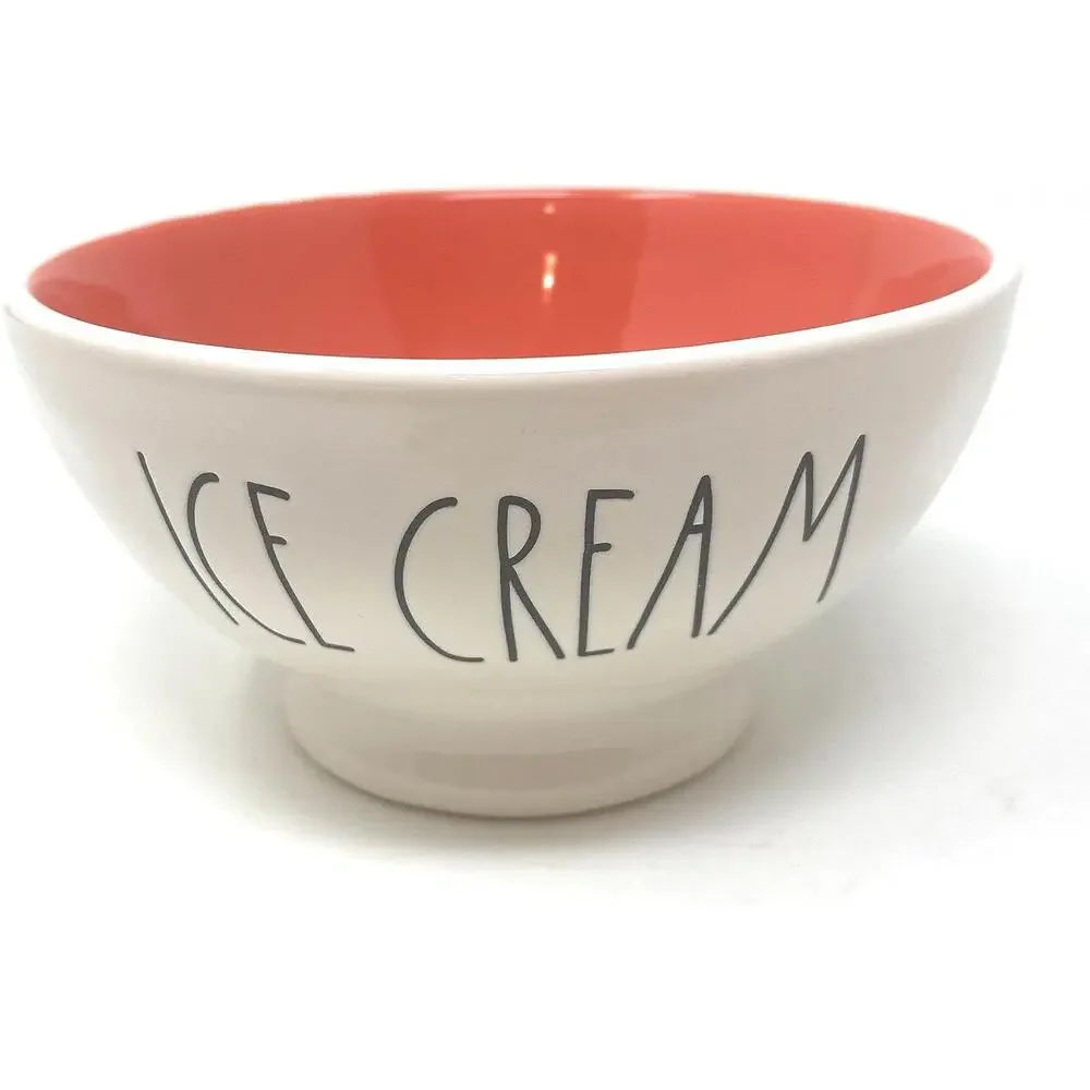 Rae Dunn Artisan Collection Ice Cream Bowls/Orange-Set of 4